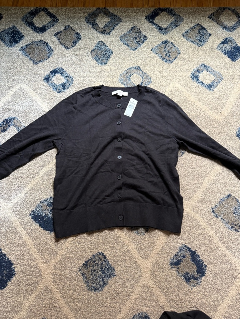 Black Women’s Button-Front Cardigan Sweater